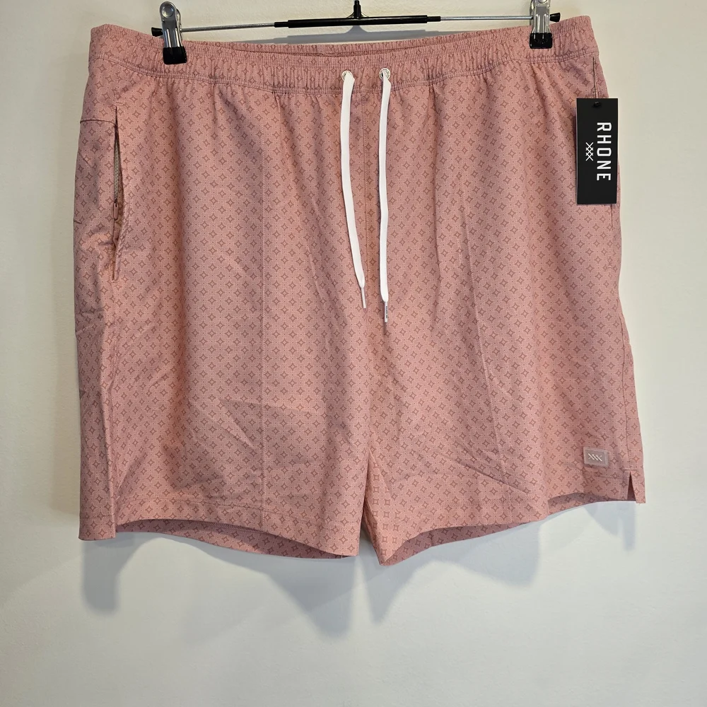 RHONE Pressed Rose Patterned Swim Trunks Size Xxl Nwt
